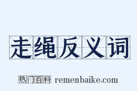 走绳反义词是什么意思的图片
